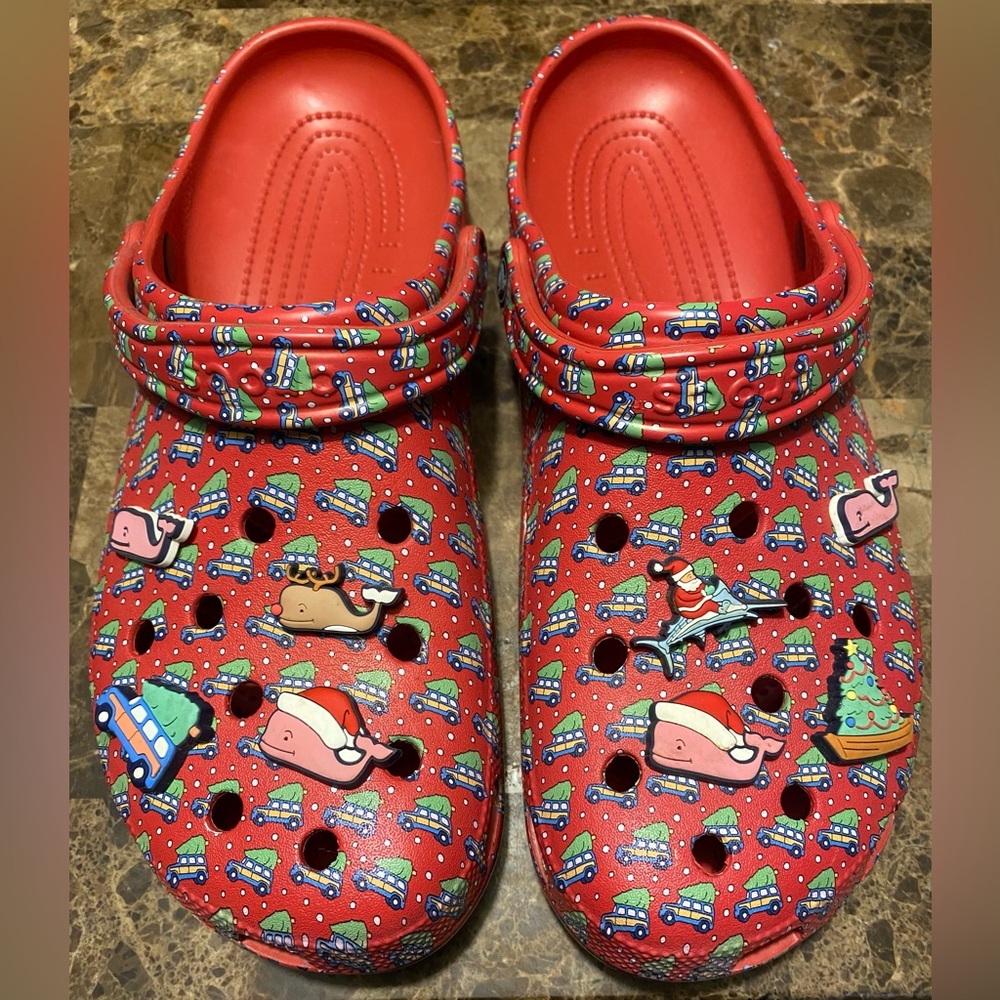 CROCS Red Holiday Loafers